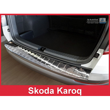 Ochranný panel zadného nárazníka Škoda Karoq nerez čierna lesklá