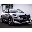 Predný spojler čierny lesklý "klavírlak", Škoda KodiaQ RS, Sportline
