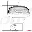 Výstražná blikajúca lampa mini maják 18 LED R65 R10 12V 24V W21p