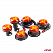 Výstražná blikajúca lampa mini maják 18 LED R65 R10 12V 24V W21p