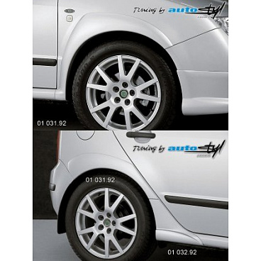 Škoda Fabia nástavky blatníkov k prahom + 01 032.52 - pre lak