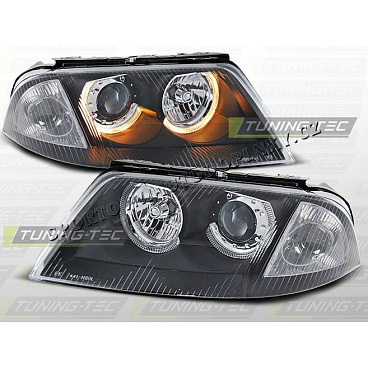 VW Passat 3BG 2000-05 Predné číre svetlá Angel Eyes black (LPVW46)