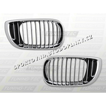 BMW E46 2001-05 sedan, touring chróme maska (GRBM15)