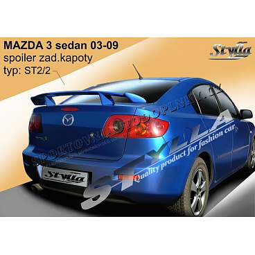 MAZDA 3 sedan 03-09 spoiler zad. kapoty (EU homologace) MAZDA 3 sedan 03-09 spoiler zad. kapoty (EU homologace)