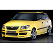 Horná lišta prednej masky - ABS čierny, Fabia II Limousine, Combi, Roomster