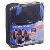Poťahy sedadiel sada Šport modré airbag (2x predné sedadlo a zadné sedadlá, 5x opierka hlavy)