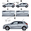 Hyundai H-1 2007+, bočné ochranné lišty dverí