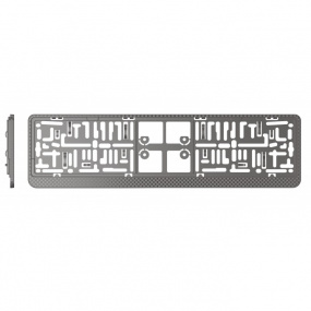 Podložka pod SPZ carbon tmavo strieborná