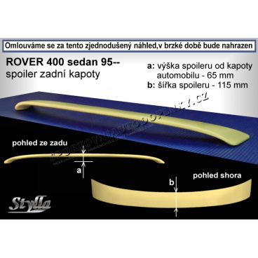 ROVER 400 SEDAN (95-00) spoiler zad. kapoty HOC3L ROVER 400 SEDAN (95-00) spoiler zad. kapoty HOC3L