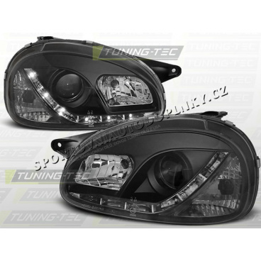 OPEL CORSA B 1993-00 PREDNÉ ČÍRA SVETLÁ DAYLIGHT LED BLACK (LPOP56) OPEL CORSA B 1993-00 PREDNÉ ČÍRA SVETLÁ DAYLIGHT LED BLACK (LPOP56)