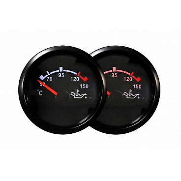 Hodiny Auto Gauge T90 52mm - Teplota oleja