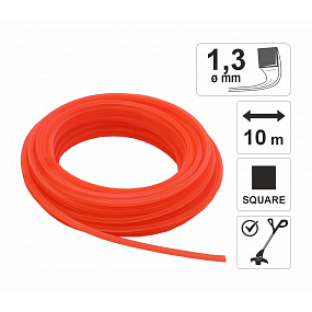 Struna do sekačky 1,3mm x 10m čtvercový průřez