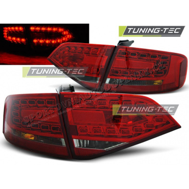 AUDI A4 B8 2008-2011 SEDAN zadné LED lampy RED SMOKE (LDAU89)