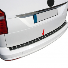 Nerez / karbon kryt hornej hrany zadného nárazníka VW Caddy 2015-2020
