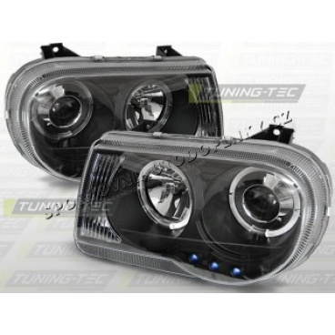 Chrysler 300C 2005 + 10 Predné číre svetlá Angel Eyes black (LPCH10)