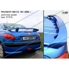 Peugeot 206 CC 2000+ zadný spojler (EÚ homologácia)