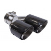 Koncovka tlmiča 89mmx2 vstup 76mm Carbon Gloss Sada