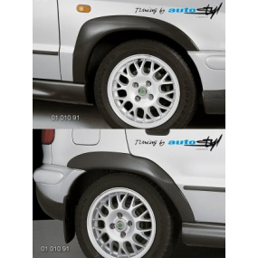 Škoda Felicia Facelift od r.v. 98 nástavky lemy blatníkov široké - čierný dezén