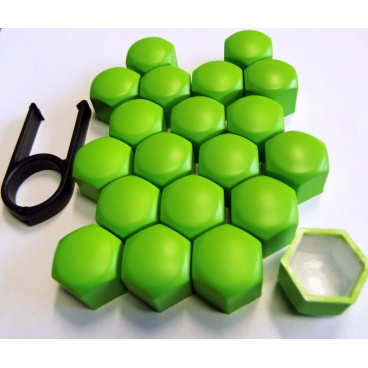 Chróm kryty skrutiek 20 ks zelené (vnútorný priemer 17 mm)