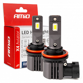 Automobilové LED žiarovky série X4 Aviator H8 H9 H11 H16 6500K Canbus