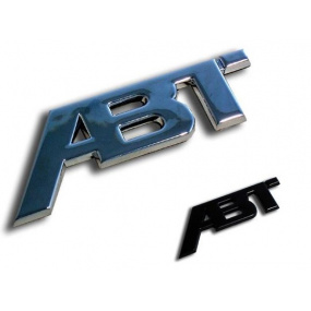 ABT Sportsline - chrómové / čierne logo 115x45 alebo 77x30 mm
