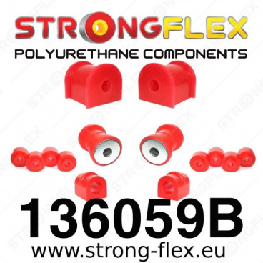 Opel Kadett E StrongFlex sestava silentbloků jen pro přední nápravu 10 ks Opel Kadett E StrongFlex sestava silentbloků jen pro přední nápravu 10 ks