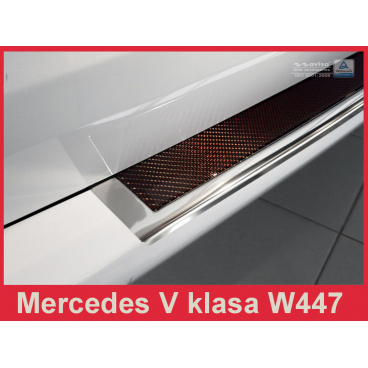 Nerez kryt-ochrana prahu zadného nárazníka Mercedes V W447 2014+