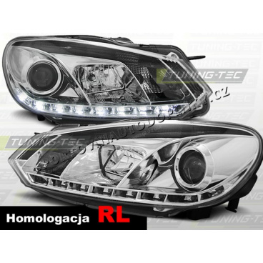 VW Golf Vi 2008+ Predné číre svetlá Daylight LED Chrome(LPVWD0) VW Golf Vi 2008+ Predné číre svetlá Daylight LED Chrome(LPVWD0)