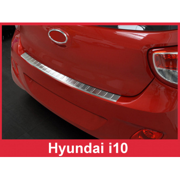 Nerez kryt- ochrana prahu zadného nárazníka Hyundai i10 2013-15