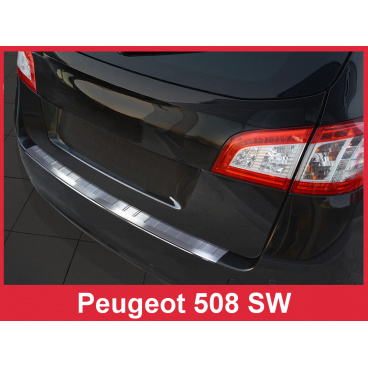 Nerez kryt- ochrana prahu zadného nárazníka Peugeot 508 SW 2011+ Nerez kryt- ochrana prahu zadného nárazníka Peugeot 508 SW 2011+