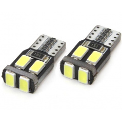 Žiarovky 6 SMD-2 5730 T10 (W5W) 12V biela CAN-BUS