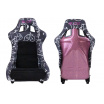 Športové kreslo SLIDE KS2 Premium Black & Spray Graffity Velur Pink Glitter