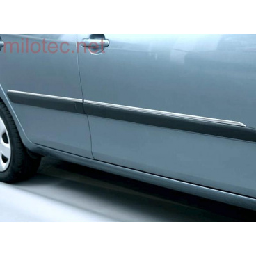Bočné ozdobné lišty, ušľachtilá oceľ, Škoda Roomster Bočné ozdobné lišty, ušľachtilá oceľ, Škoda Roomster