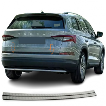 Nerez lestený panel zadného nárazníka Škoda Kodiaq Nerez lestený panel zadného nárazníka Škoda Kodiaq
