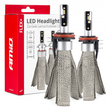 Automobilové LED žiarovky série FLEX+ H15 6000K 12V 24V Canbus AMIO-03666