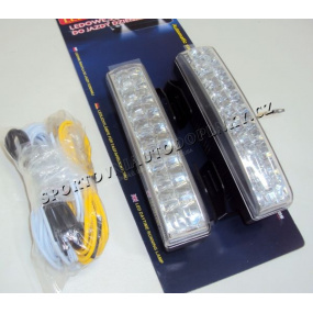 Svetlá pre denné svietenie 2x18 led, šírka - výška 145x28 mm