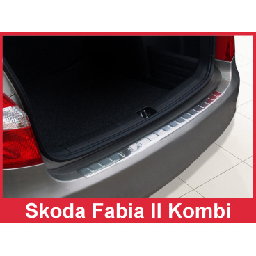 Nerez kryt- ochrana prahu zadného nárazníka Škoda Fabia II kombi 2007-16