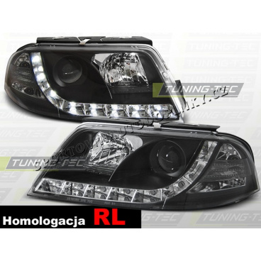 VW Passat 3BG 2000-05 Predné číre svetlá Daylight LED black (LPVWD9)