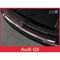 Carbón kryt- nerez ochrana prahu zadného nárazníka Audi Q5 2008+