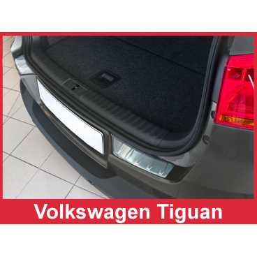 Nerez kryt ochrana prahu zadného nárazníka Volkswagen Tiguan 2007-15 Nerez kryt ochrana prahu zadného nárazníka Volkswagen Tiguan 2007-15
