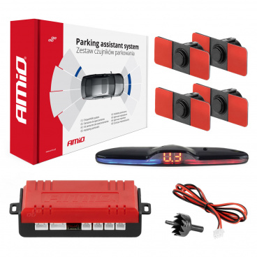 Sada parkovacích senzorov cúvacie senzory MAX LED 4 čierne senzory vnútorné 16,5 mm