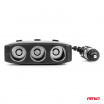 Rozdeľovač zásuvky zapaľovača s nabíjačkou 2x USB-A ON/OFF LED 12V 24V 100W 70cm AMIO-04363