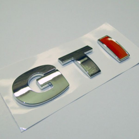 Znak GTI samolepiaci pre koncernové vozidlá VW RED