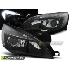 Opel Astra J 2010- přední čirá světla black DRL (LPOP99)