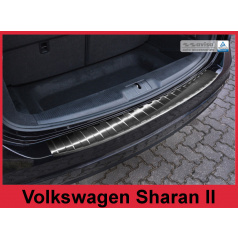 Nerez kryt čierna ochrana prahu zadného nárazníka Volkswagen Sharan II 2010+