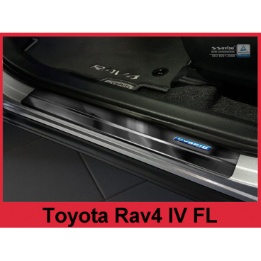 Nerez čierne ochranné lišty prahu dverí 4ks Toyota Rav 4 2016+