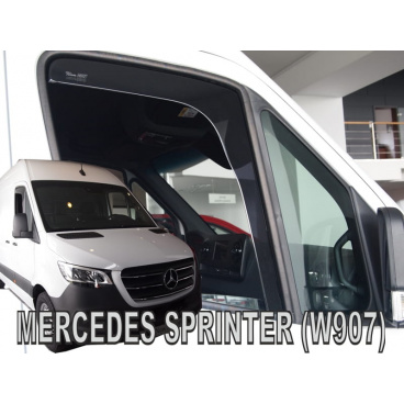 Větrné clony,  ofuky oken (deflektory, plexi), Mercedes Sprinter III W907 2018+ 2. dveř. dlhé