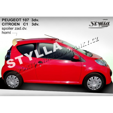 Citroen C1 3D spoiler zadných dverí horný CC4L (EÚ homologácia) Citroen C1 3D spoiler zadných dverí horný CC4L (EÚ homologácia)