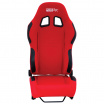 Športová polohovateľná sedačka Race Sport látková červená