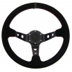 Športový volant WRC Rally čierny - červený steh 350 mm